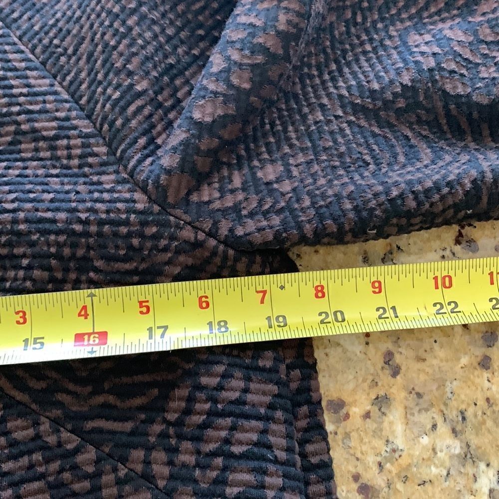 Brown Jacket Blazer Vintage Patterned Button 3/4 … - image 7